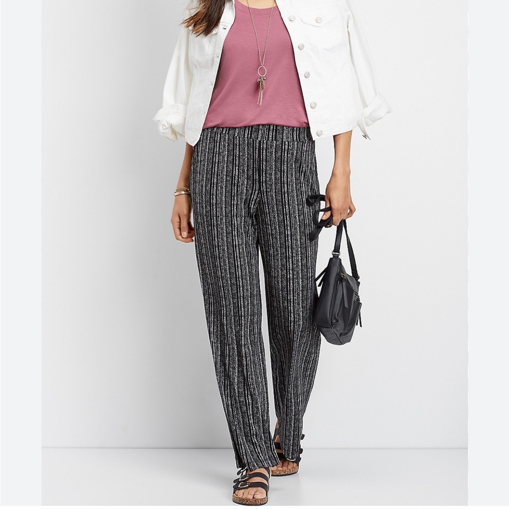 Maurices stripe wide leg pant